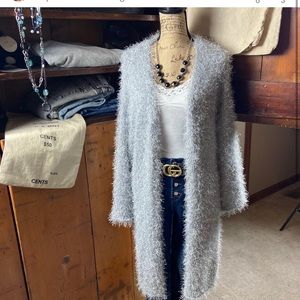 Pol gray long sleeved cardigan